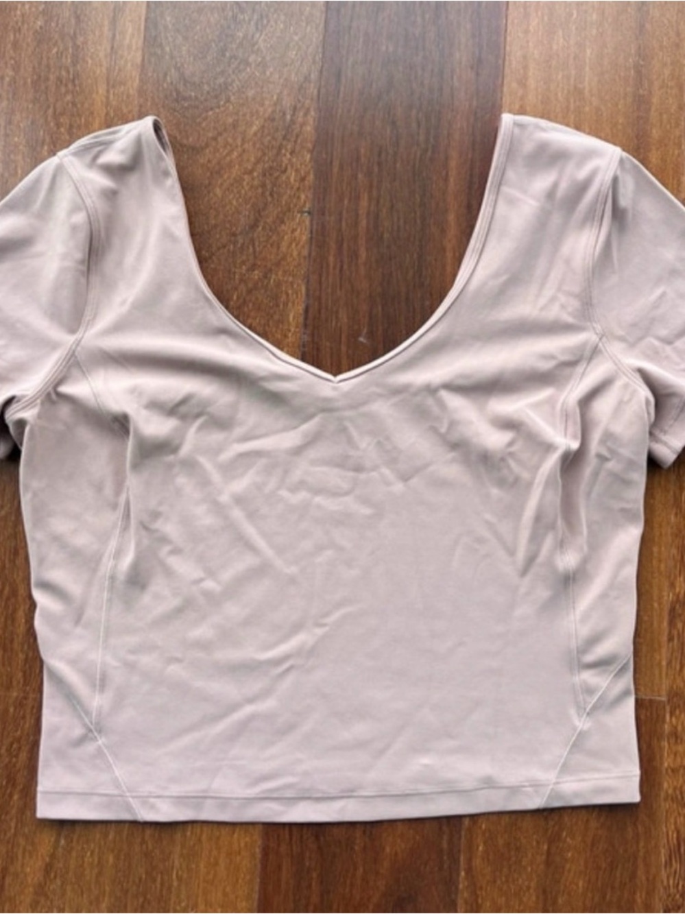 Women's V-Neck Short Sleeve Top - Blush